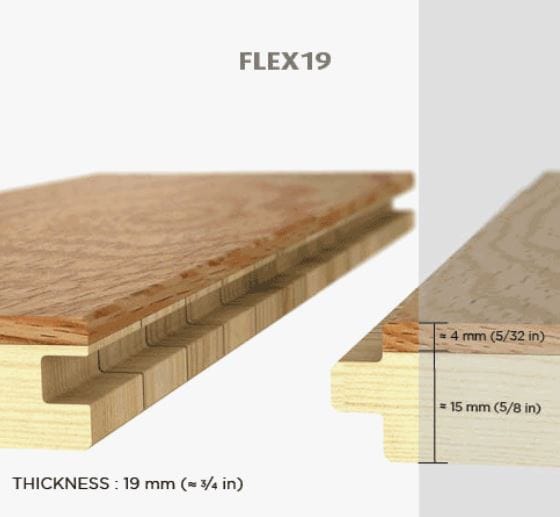 Engineered Hardwood White Oak 5 1/8″ Flex 19 Character Raw Engineered Hardwood 5 Hardwood - White Oak 5 1/8" Flex 19 Character Raw | Giant Commercial Flooring