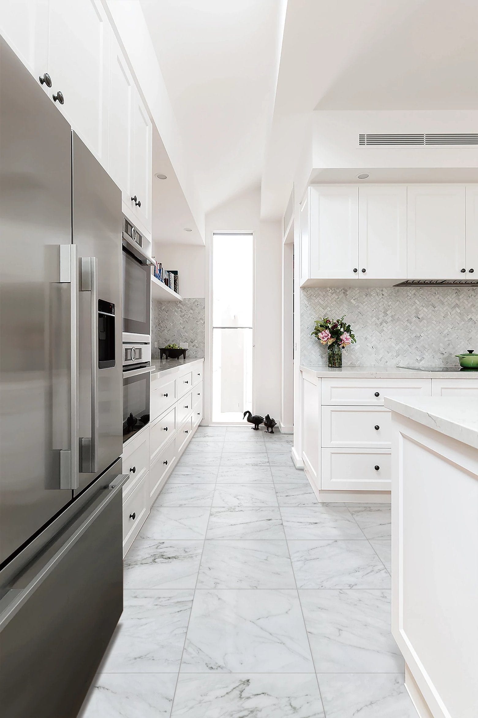 COREtec VV840 COREtec Tile Eterna Marble Coretec 2 Luxury Vinyl Tile - VV840 COREtec Tile Eterna Marble | Giant Commercial Flooring